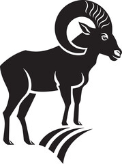 Elegant Ibex Outline Modern Vector Symbol Chic Ibex Badge Minimalistic Graphic Element
