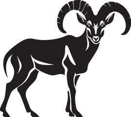 Stylish Ibex Icon Design Minimal Logo Creation Minimalist Wild Ibex Graphic Elegant Symbol