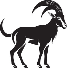 Clean and Stylish Ibex Design Whimsical Logo Concept Minimalistic Ibex Symbol Sleek Illustration