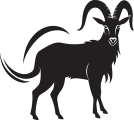 Chic Ibex Badge Minimalistic Graphic Element Clean and Stylish Ibex Design Whimsical Logo Concept