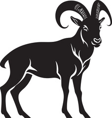 Simple Ibex Logo Chic Graphic Design Elegant Ibex Outline Sleek Logo Concept