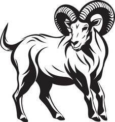 Minimalistic Ibex Symbol Clean Graphic Element Modern Ibex Logo Stylish Icon Art