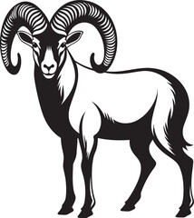 Clean Line Art Ibex Modern Vector Art Sleek Ibex Badge Chic Graphic Element