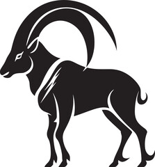 Stylish Ibex Icon Design Elegant Graphic Art Clean and Stylish Ibex Design Minimal Vector Element