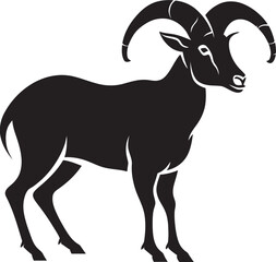 Elegant Ibex Outline Chic Logo Element Minimalistic Ibex Logo Whimsical Graphic Design