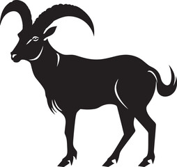 Chic Ibex Badge Clean and Stylish Logo Minimalist Wild Ibex Graphic Whimsical Icon Design