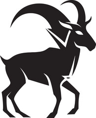Stylish Ibex Icon Design Minimalistic Illustration Clean Line Art Ibex Sleek Badge