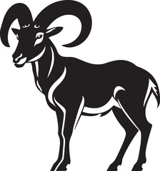 Modern Ibex Symbol Minimalistic Logo Concept Clean Line Art Ibex Sleek Graphic Illustration