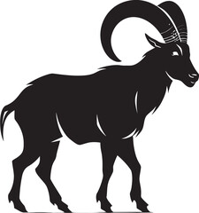 Sleek Ibex Logo Design Contemporary Graphic Symbol Stylish Ibex Icon Minimalistic Vector Artwork