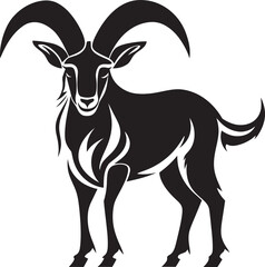 Elegant Ibex Symbol Chic Vector Art Simple Ibex Logo Sleek Emblem Design