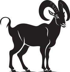 Minimalist Wild Ibex Logo Clean and Modern Design Stylish Ibex Icon Simple Graphic Symbol