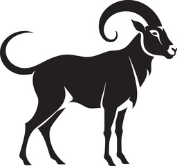 Chic Wild Ibex Logo Clean and Stylish Graphic Elegant Ibex Outline Modern Logo Concept