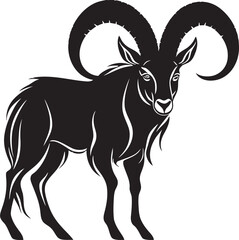 Whimsical Ibex Badge Sleek Logo Concept Minimal Ibex Symbol Chic Emblem Artwork