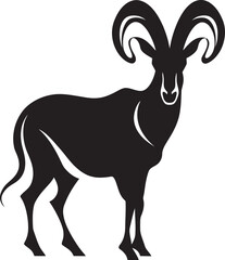 Minimalist Wild Ibex Vector Clean and Modern Graphic Simple Ibex Logo Whimsical Emblem Concept