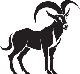 Minimal Ibex Symbol Contemporary Graphic Element Sleek Ibex Badge Stylish Icon Concept