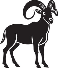 Whimsical Ibex Emblem Modern Logo Concept Minimal Ibex Symbol Clean Graphic Representation