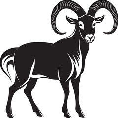 Minimal Ibex Symbol Clean Graphic Representation Sleek Ibex Badge Stylish Icon Design