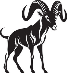 Clean Line Art Ibex Chic Vector Symbol Stylish Ibex Icon Minimalistic Logo Artwork