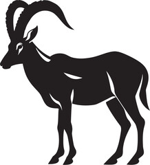 Clean Line Art Ibex Sleek Badge Minimalistic Ibex Symbol Chic Vector Art