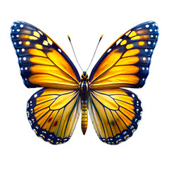 Fototapeta premium PNG A Vibrant Yellow Monarch Butterfly