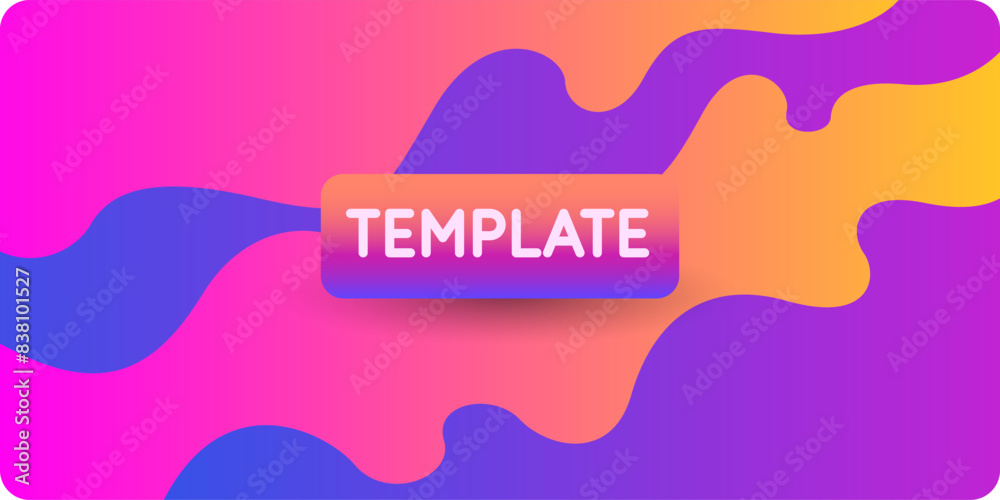 Poster modern backgrounds with abstract elements and dynamic shapes. compositions of colored spots. vector 