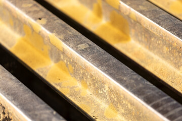 Railroad track in late sun 