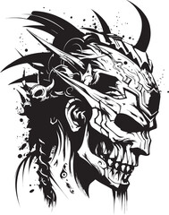 Skull Warrior Leader Clean Vector Icon Warrior Skull Design Minimalist Graphic Style