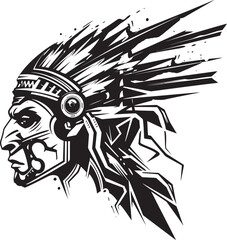 Tribal Warrior Skull Clean Graphic Symbol Skull Warrior Art Modern Iconic Design