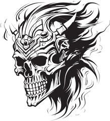 Warrior Skull Logo Minimal Vector Concept Skull Warrior Warrior Sleek Icon Art