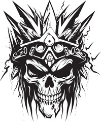 Ancient Skull Warrior Clean Logo Concept Warrior Skull Design Modern Graphic Symbol