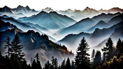 PNG Outdoor Mountain Landscape Silhouette