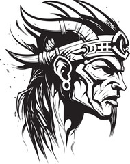 Warrior Skull Warrior Elegant Icon Art Skull Warrior Leader Whimsical Logo Symbol