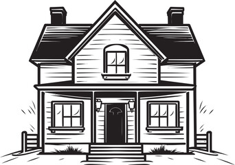 Tiny Village House Icons Whimsical Graphic Designs Small Cartoon Village Illustrations Iconic Logo Art
