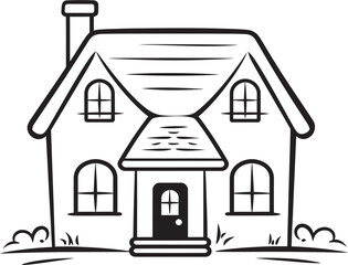 Tiny Village House Illustrations Miniature Graphic Icons Small Village Scene Cute Logo Art