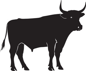 silhouette of a bull