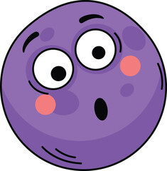 Obraz premium illustration of pluto outline isolated on white background vector