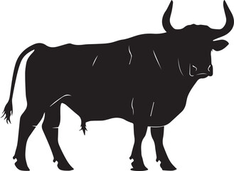 silhouette of a bull