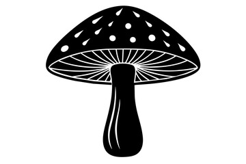 mushroom silhouette vector illustration