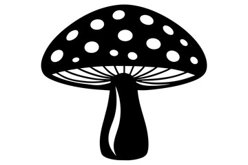 mushroom silhouette vector illustration