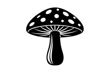 mushroom silhouette vector illustration