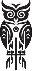 Totem Owl Spirit Animal Minimalist Iconic Imagery Owl Totem Art Geometric Logo Styling
