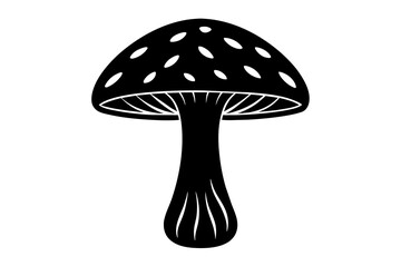 mushroom silhouette vector illustration