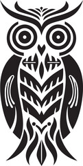 Owl Totem Pole Artistic Symbolism Sleek Iconic Design Owl Totem Pole Artwork Design Natural Logo Expression
