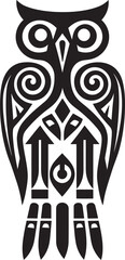 Native American Owl Symbol Symbolic Graphic Expression Totem Owl Artwork Minimalist Logo Innovation