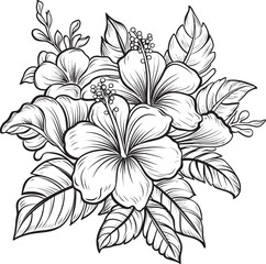 Botanical Flower Tattoo Design Modern Logo Creation Exotic Floral Composition Geometric Icon Composition