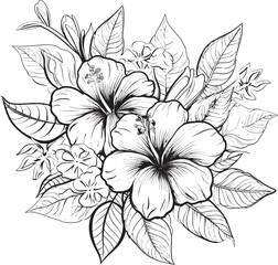 Tropical Plant Icon Serene Graphic Formulation Vibrant Flower Emblem Simple Logo Innovation