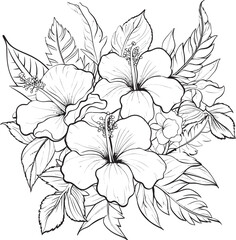 Orchid and Fern Symbol Abstract Iconic Representation Tropical Garden Bloom Minimalist Logo Innovation