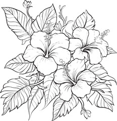 Vibrant Tropical Flora Abstract Graphic Inspiration Botanical Garden Art Natural Logo Expression