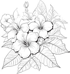 Exotic Plant Art Vector Minimalist Icon Integration Vibrant Tropical Garden Abstract Graphic Inspiration