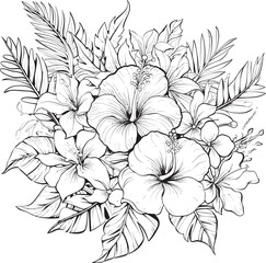 Botanical Garden Illustration Geometric Icon Composition Palm Leaf Design Serene Graphic Formulation